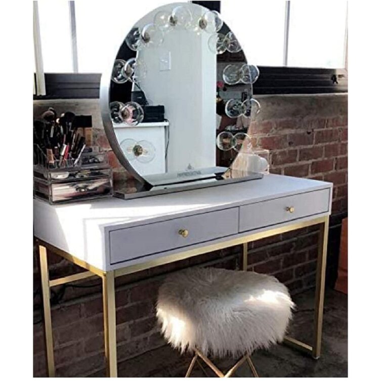 Mirror on a on sale stand vanity